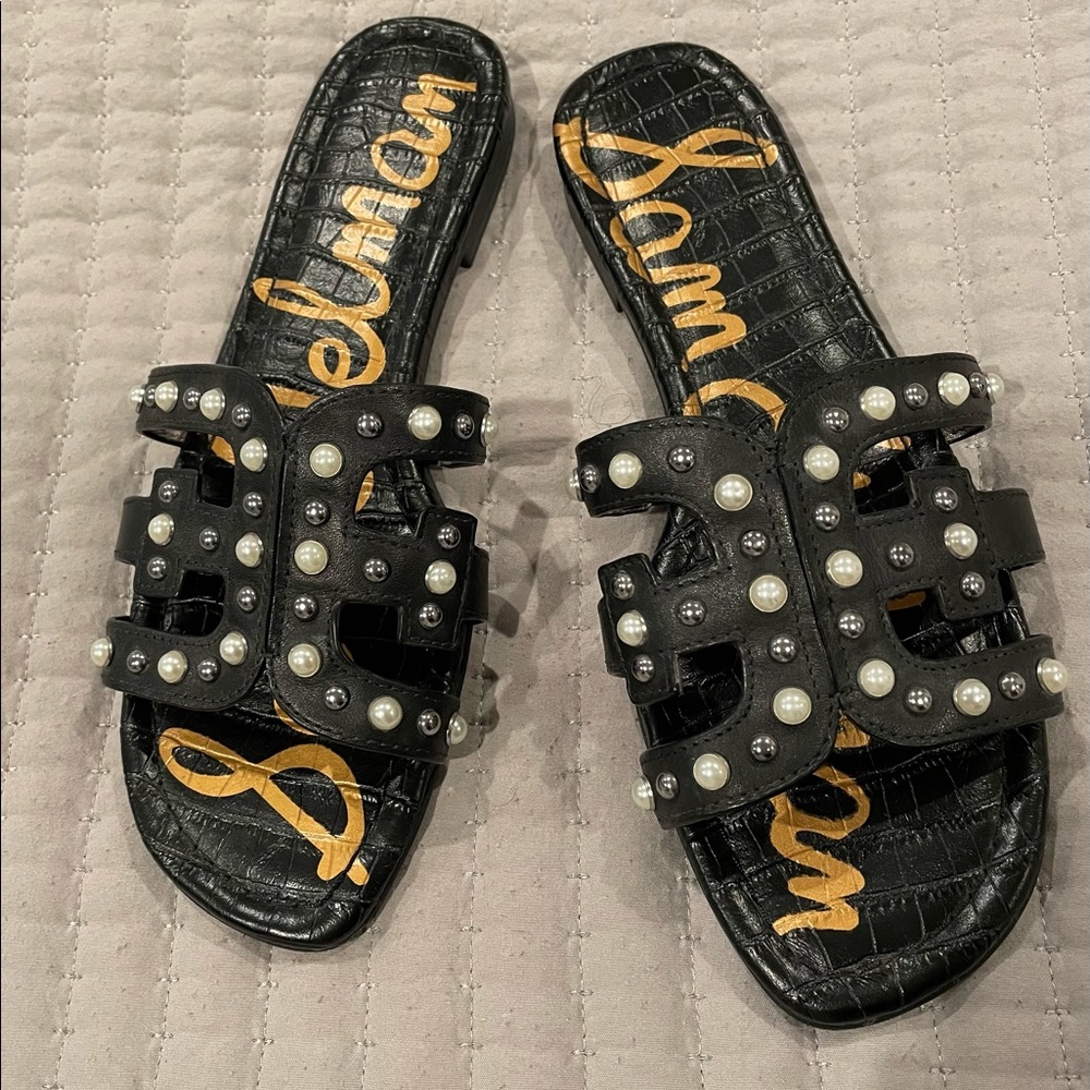 Sam Edelman Leather Slides/ Sandals
